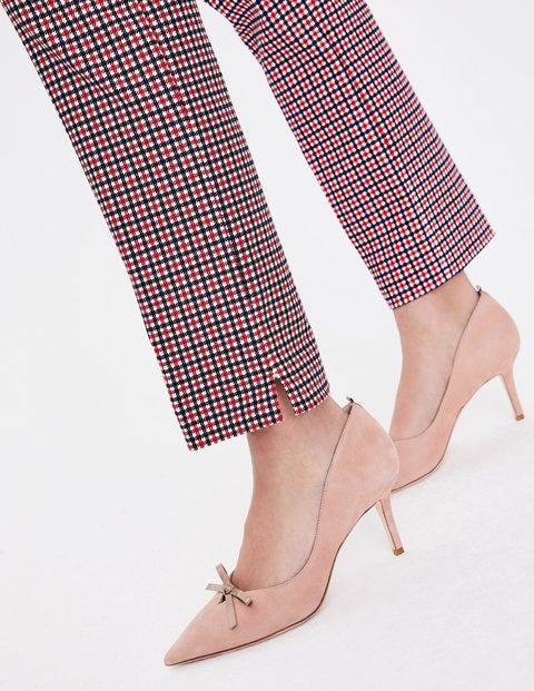 Richmond 7/8 Trousers - Navy and Post Box Red Check Richmond 7/8 Trousers - Navy and Post Box Red Check