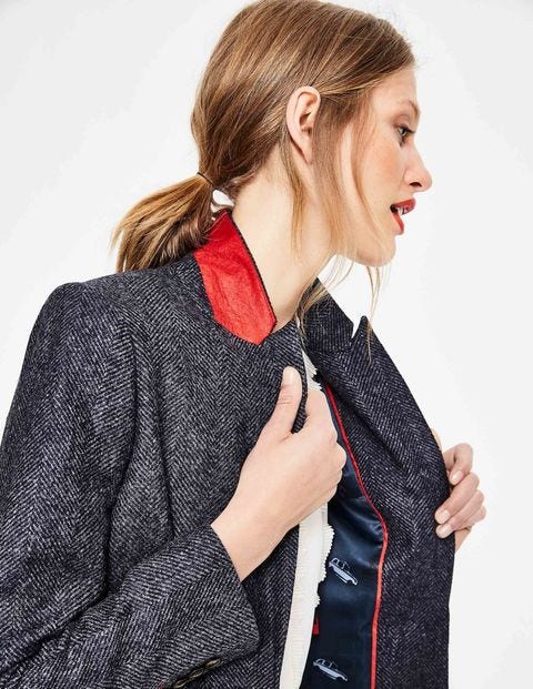 Bath British Tweed Blazer - Navy and Grey Marl Herringbone Bath British Tweed Blazer - Navy and Grey Marl Herringbone