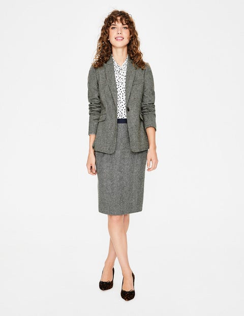Bath Blazer Aus Britischem Tweed - Kiefer, Fischgrätmuster Bath Blazer Aus Britischem Tweed - Kiefer, Fischgrätmuster