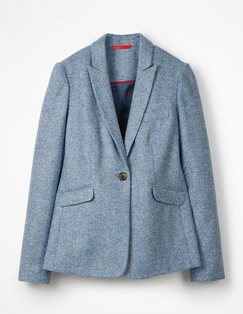 Bath British Tweed Blazer - Blue Ribbon Herringbone Bath British Tweed Blazer - Blue Ribbon Herringbone