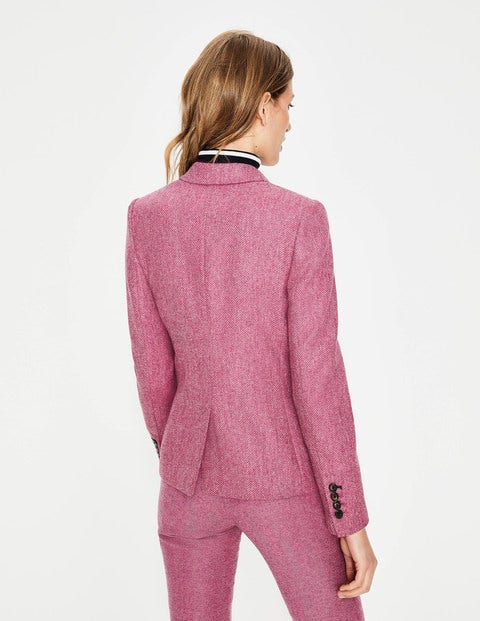 Bath British Tweed Blazer - Pink Herringbone Bath British Tweed Blazer - Pink Herringbone