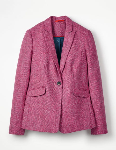 Bath British Tweed Blazer - Pink Herringbone Bath British Tweed Blazer - Pink Herringbone