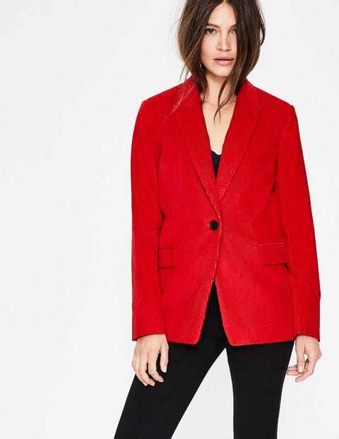 Oxshott Cord Blazer - Post Box Red Oxshott Cord Blazer - Post Box Red