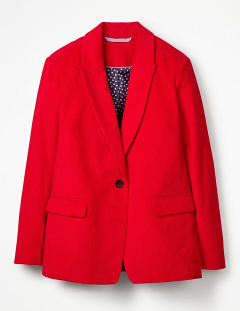 Oxshott Cord Blazer - Post Box Red Oxshott Cord Blazer - Post Box Red