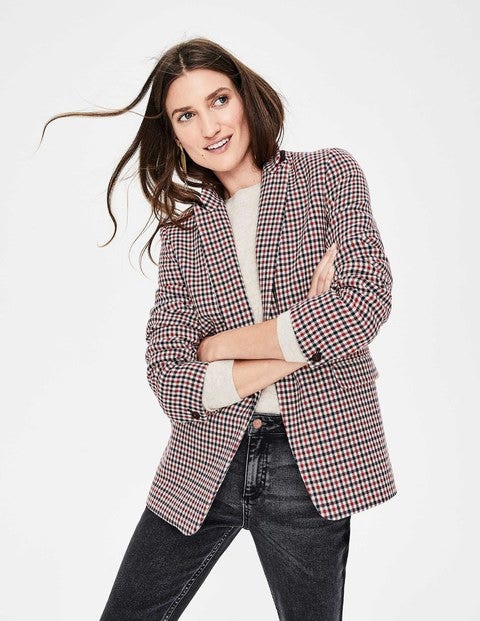 Bramley Blazer - Red, Navy & Ivory Check Bramley Blazer - Red, Navy & Ivory Check