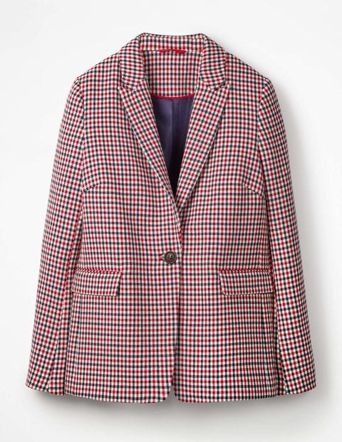 Bramley Blazer - Red, Navy & Ivory Check Bramley Blazer - Red, Navy & Ivory Check