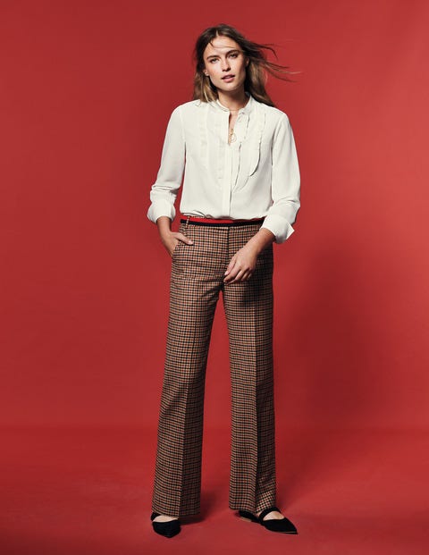 British Tweed Trousers - Fawn Rose Navy and Conker British Tweed Trousers - Fawn Rose Navy and Conker