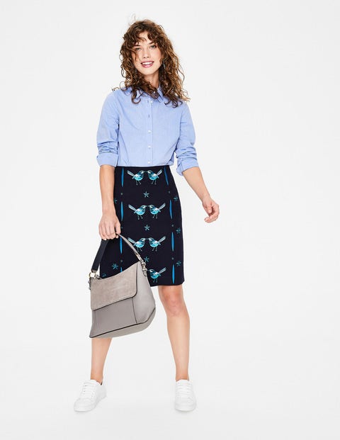 Fun Embroidered Skirt - Navy Fun Embroidered Skirt - Navy