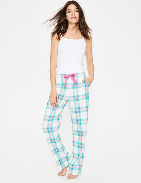 Suzie Pj Bottoms - Green and Pop Pansy Check Suzie Pj Bottoms - Green and Pop Pansy Check