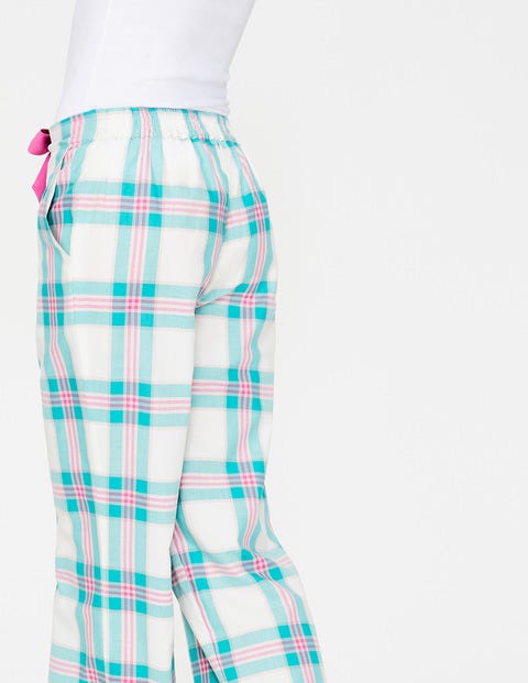 Suzie Pj Bottoms - Green and Pop Pansy Check Suzie Pj Bottoms - Green and Pop Pansy Check