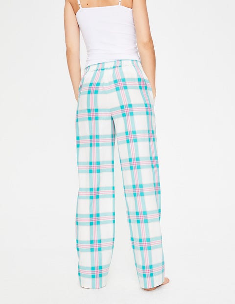 Suzie Pj Bottoms - Green and Pop Pansy Check Suzie Pj Bottoms - Green and Pop Pansy Check