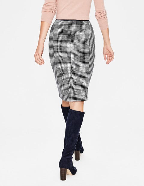British Tweed Pencil Skirt - Navy and Ivory Prince of Wales British Tweed Pencil Skirt - Navy and Ivory Prince of Wales