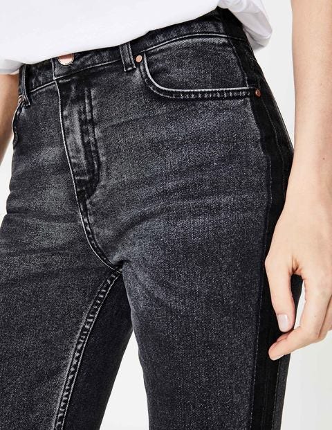 Cavendish Girlfriend-Jeans - Gewaschenes Schwarz, Seitenstreifen Cavendish Girlfriend-Jeans - Gewaschenes Schwarz, Seitenstreifen