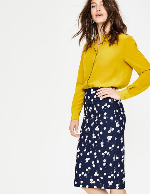 Richmond Pencil Skirt - Navy, Blossom Richmond Pencil Skirt - Navy, Blossom