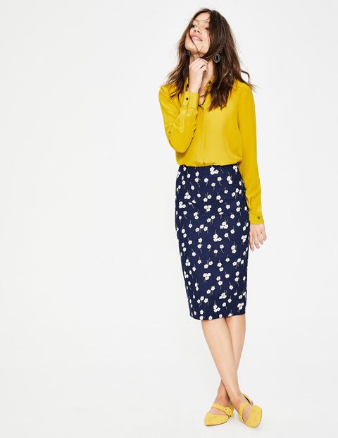 Richmond Pencil Skirt - Navy, Blossom Richmond Pencil Skirt - Navy, Blossom