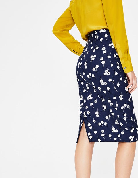 Richmond Pencil Skirt - Navy, Blossom Richmond Pencil Skirt - Navy, Blossom