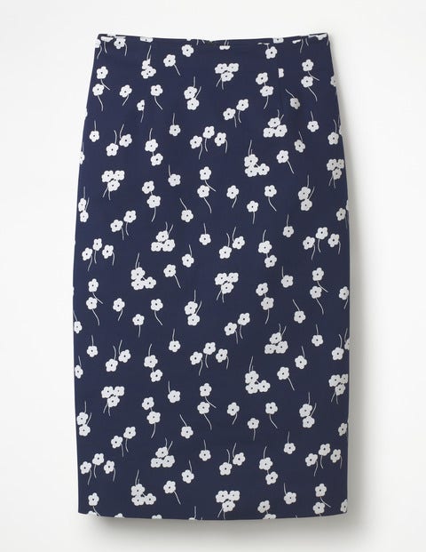 Richmond Pencil Skirt - Navy, Blossom Richmond Pencil Skirt - Navy, Blossom