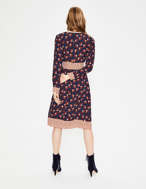 Daisy Dress - Navy and Conker Clover Geo Daisy Dress - Navy and Conker Clover Geo