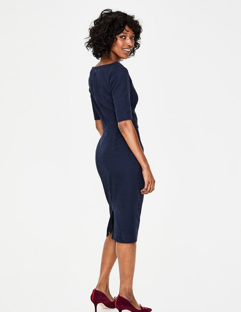 Fleur Fitted Dress - Navy Fleur Fitted Dress - Navy