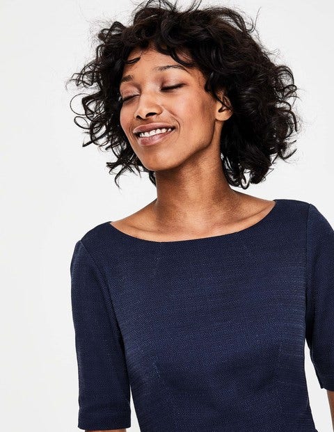 Fleur Fitted Dress - Navy Fleur Fitted Dress - Navy