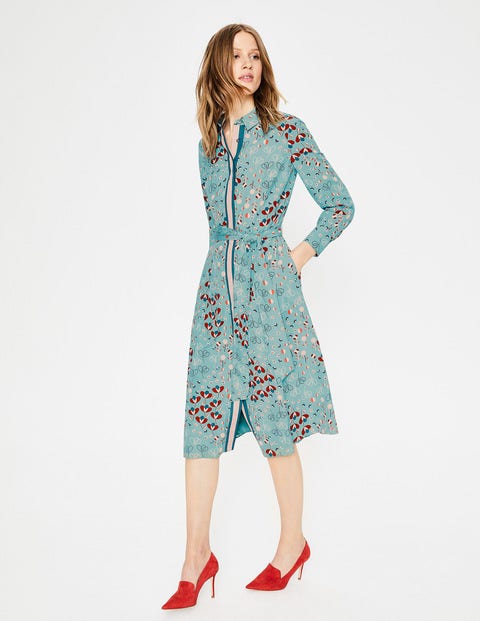 Pippa Shirt Dress - Heritage Blue Meadow Pippa Shirt Dress - Heritage Blue Meadow
