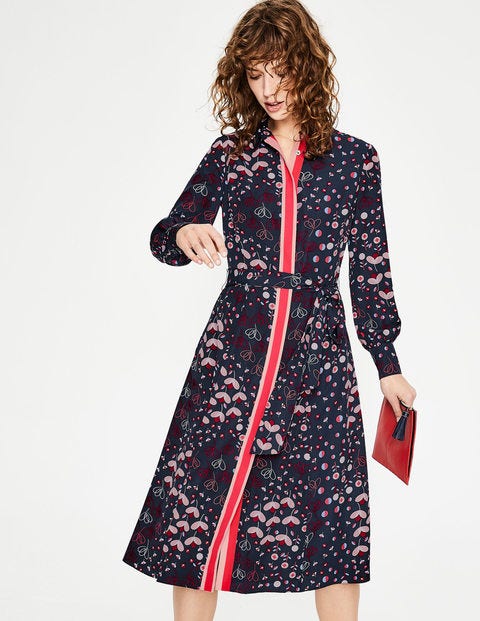 Pippa Shirt Dress - Navy Meadow Pippa Shirt Dress - Navy Meadow