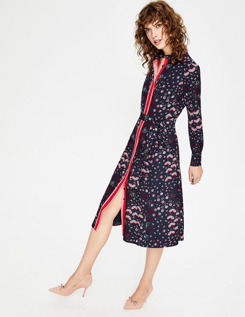 Pippa Shirt Dress - Navy Meadow Pippa Shirt Dress - Navy Meadow