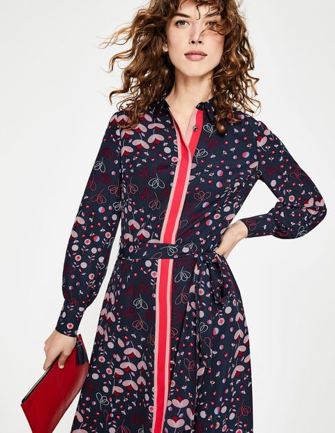 Pippa Shirt Dress - Navy Meadow Pippa Shirt Dress - Navy Meadow