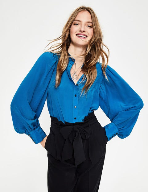 cyan formal shirt