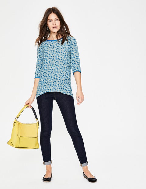 Hi-Lo Hem Top - Heritage Blue, Scattered Stars Hi-Lo Hem Top - Heritage Blue, Scattered Stars