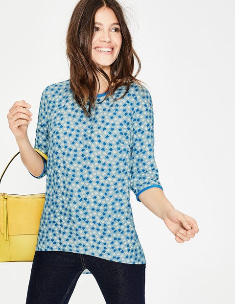 Hi-Lo Hem Top - Heritage Blue, Scattered Stars Hi-Lo Hem Top - Heritage Blue, Scattered Stars