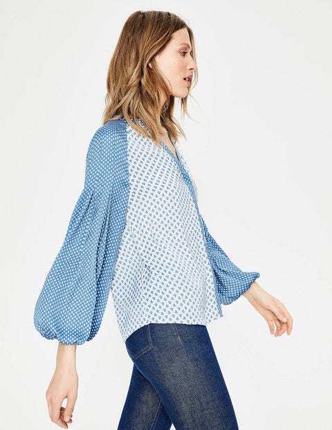 Harriet Blouse - Blue Ribbon, Bud Small Harriet Blouse - Blue Ribbon, Bud Small