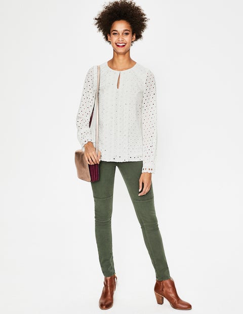Scallop Broderie Top - Ivory Scallop Broderie Top - Ivory