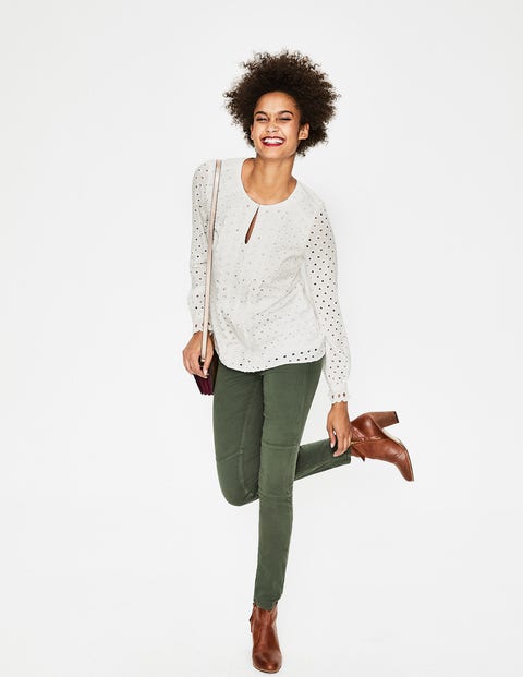 Scallop Broderie Top - Ivory Scallop Broderie Top - Ivory