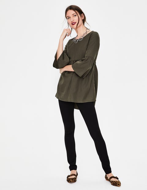 Curved Seam Top - Khaki Green Curved Seam Top - Khaki Green