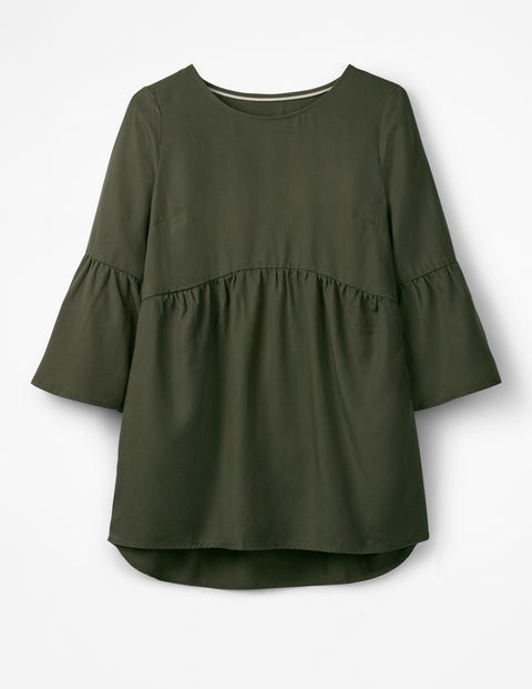 Curved Seam Top - Khaki Green Curved Seam Top - Khaki Green