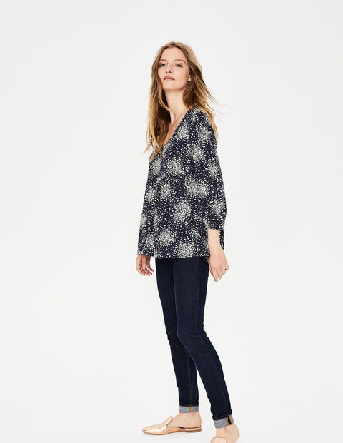Willow Top - Navy, Flower Burst Willow Top - Navy, Flower Burst