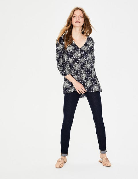 Willow Top - Navy, Flower Burst Willow Top - Navy, Flower Burst