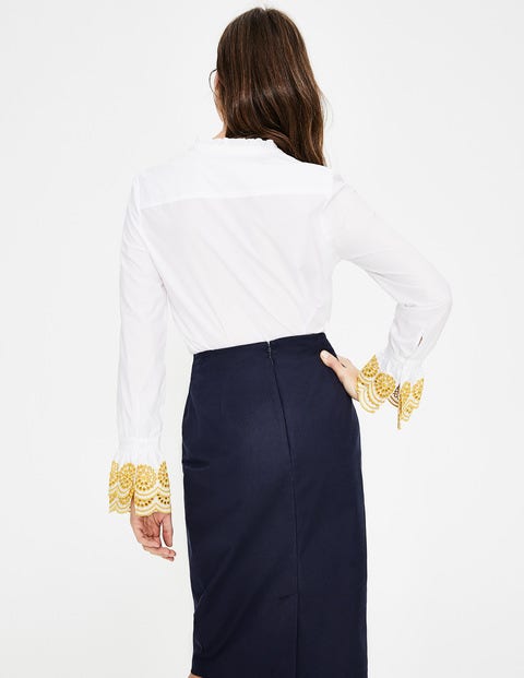 Bronwen Broderie Shirt - White Bronwen Broderie Shirt - White