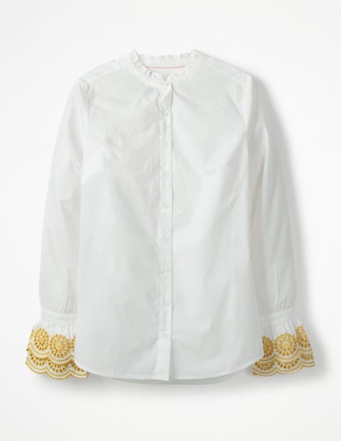 Bronwen Broderie Shirt - White Bronwen Broderie Shirt - White