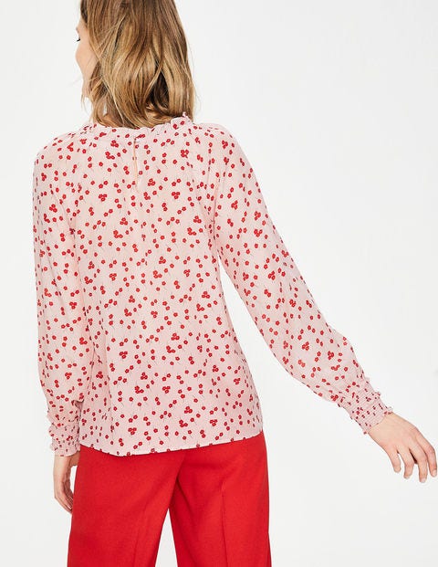 Sadie Silk Top - Milkshake, Blossom Small Sadie Silk Top - Milkshake, Blossom Small