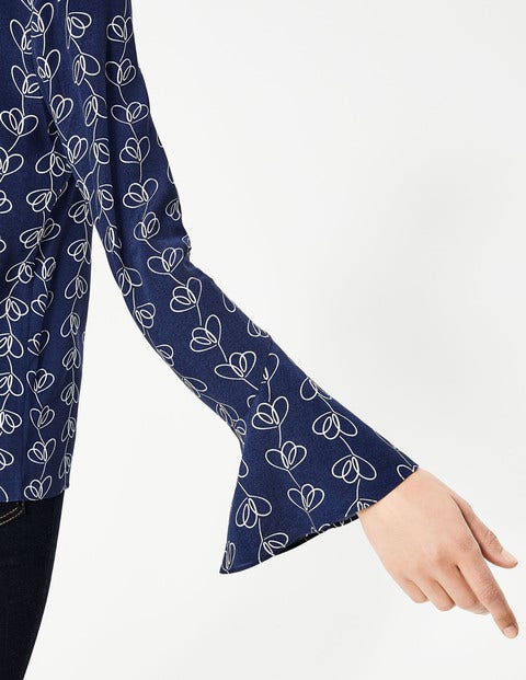 Victoria Top - Navy and Ivory, Climbing Vine Victoria Top - Navy and Ivory, Climbing Vine