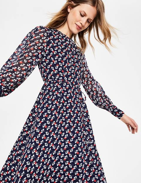 Alba Midi Dress - Navy Clover Spot Alba Midi Dress - Navy Clover Spot