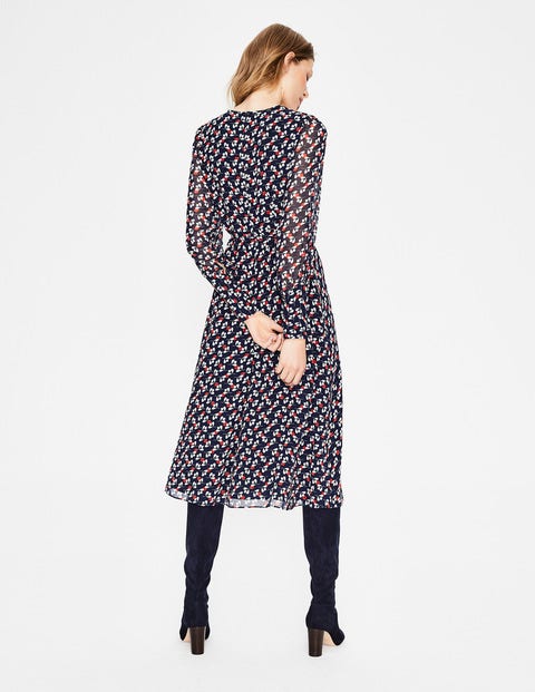 Alba Midi Dress - Navy Clover Spot Alba Midi Dress - Navy Clover Spot