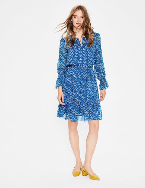 Libby Dress - Cyan Clover Geo Libby Dress - Cyan Clover Geo
