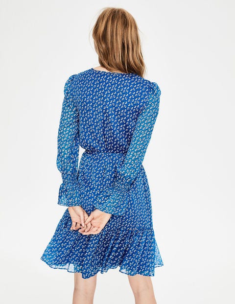 Libby Dress - Cyan Clover Geo Libby Dress - Cyan Clover Geo