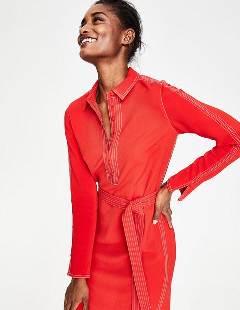 Scarlett Shirt Dress - Post Box Red Scarlett Shirt Dress - Post Box Red