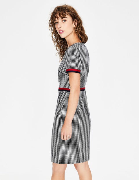 Adelaide Tweed Dress - Navy and Ivory Puppytooth Adelaide Tweed Dress - Navy and Ivory Puppytooth