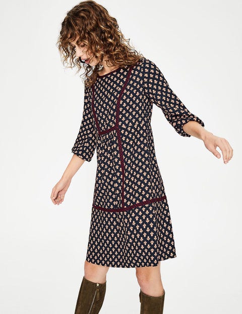 Luna Dress - Navy and Milkshake Bud Luna Dress - Navy and Milkshake Bud