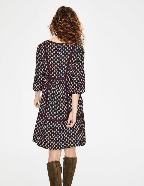 Luna Dress - Navy and Milkshake Bud Luna Dress - Navy and Milkshake Bud